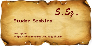 Studer Szabina névjegykártya