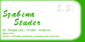 szabina studer business card